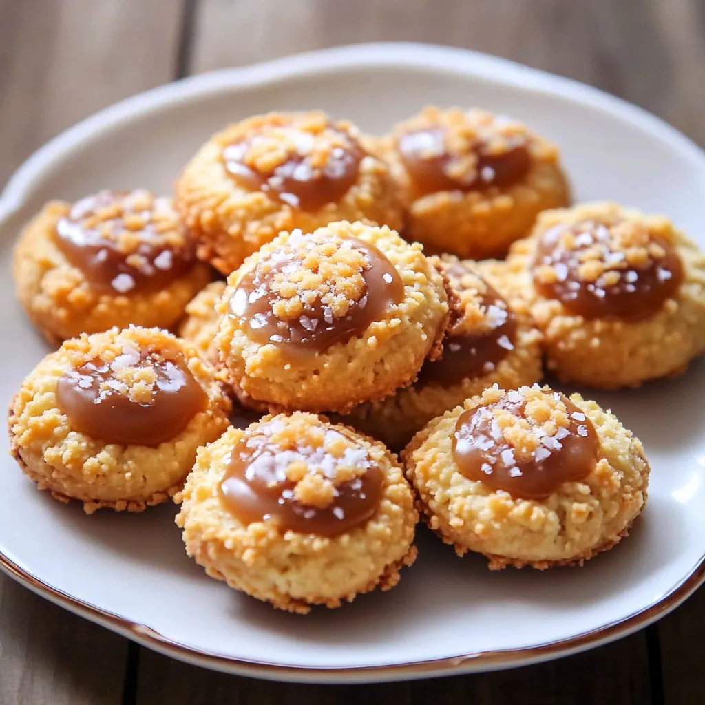 Petits sablés au caramel fondant