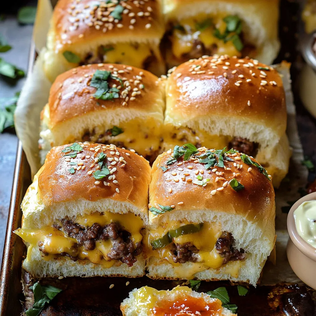 Sliders cheeseburger coréens