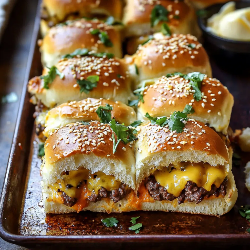 Sliders cheeseburger version coréenne