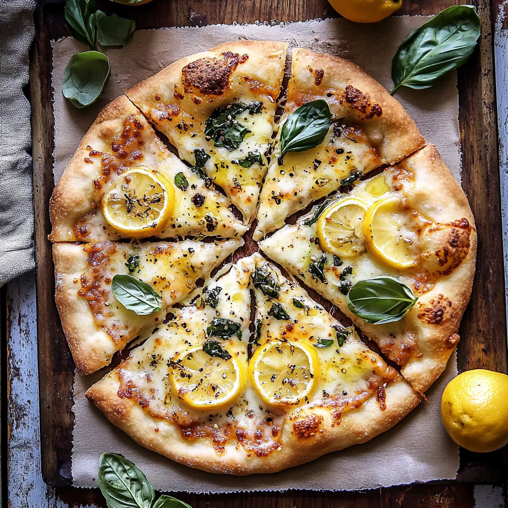 Pizza citron trois fromages