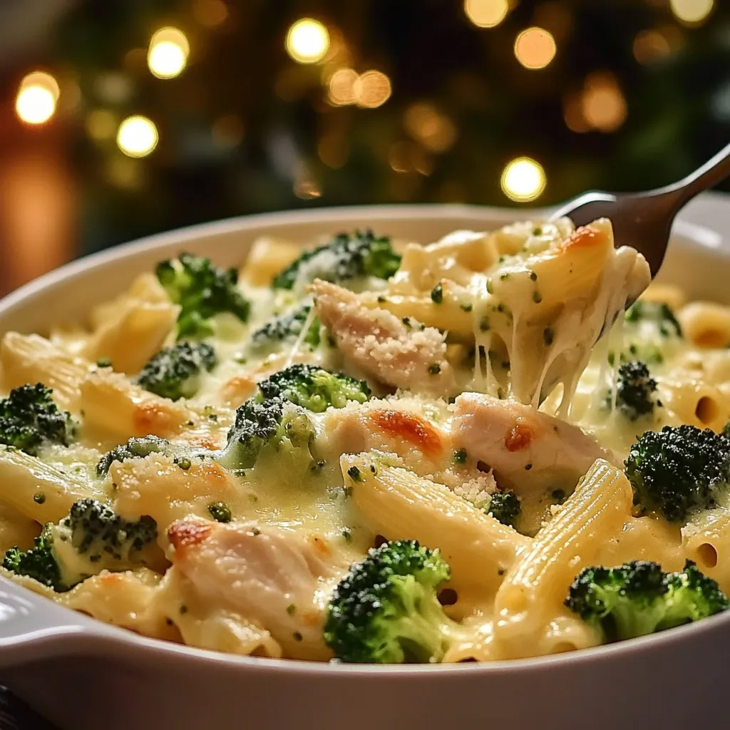 Gratin de Pâtes au Poulet et Brocoli