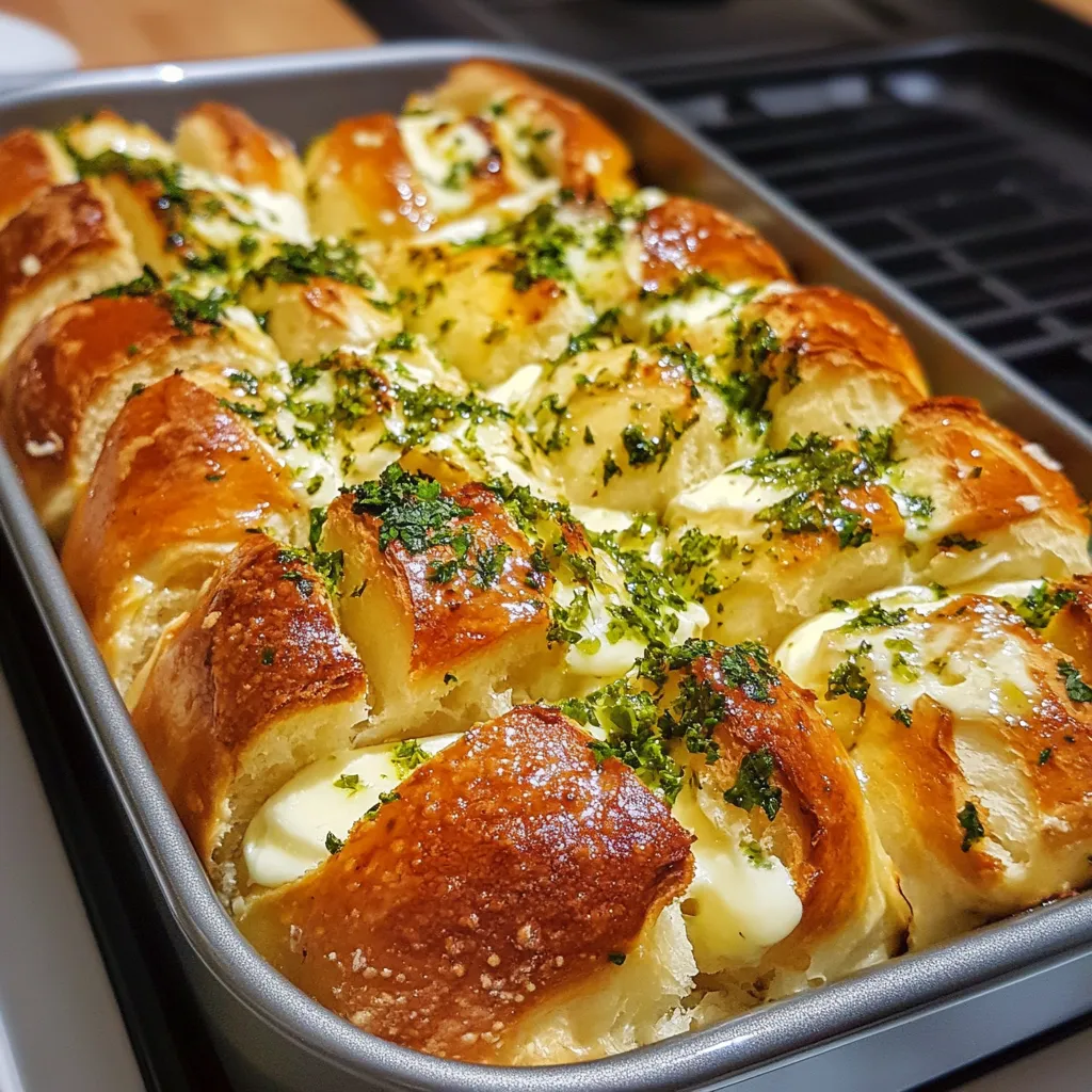 briochée avec la saveur du beurre à l'ail et le fondant de la mozzarella.