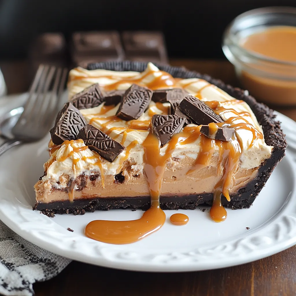 Tarte mousse au chocolat, caramel et beurre de cacahuète - Dessert décadent