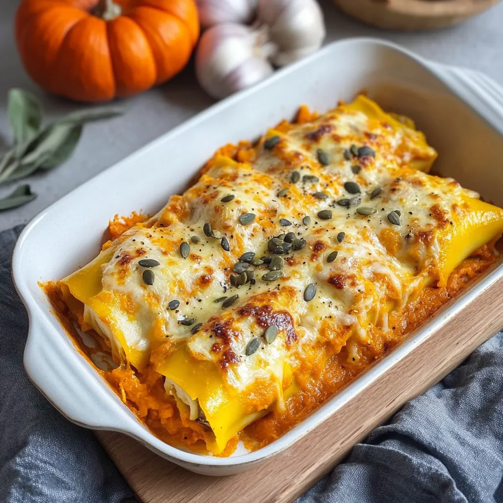 Cannelloni à la courge et à la châtaigne - Recette automnale gourmande