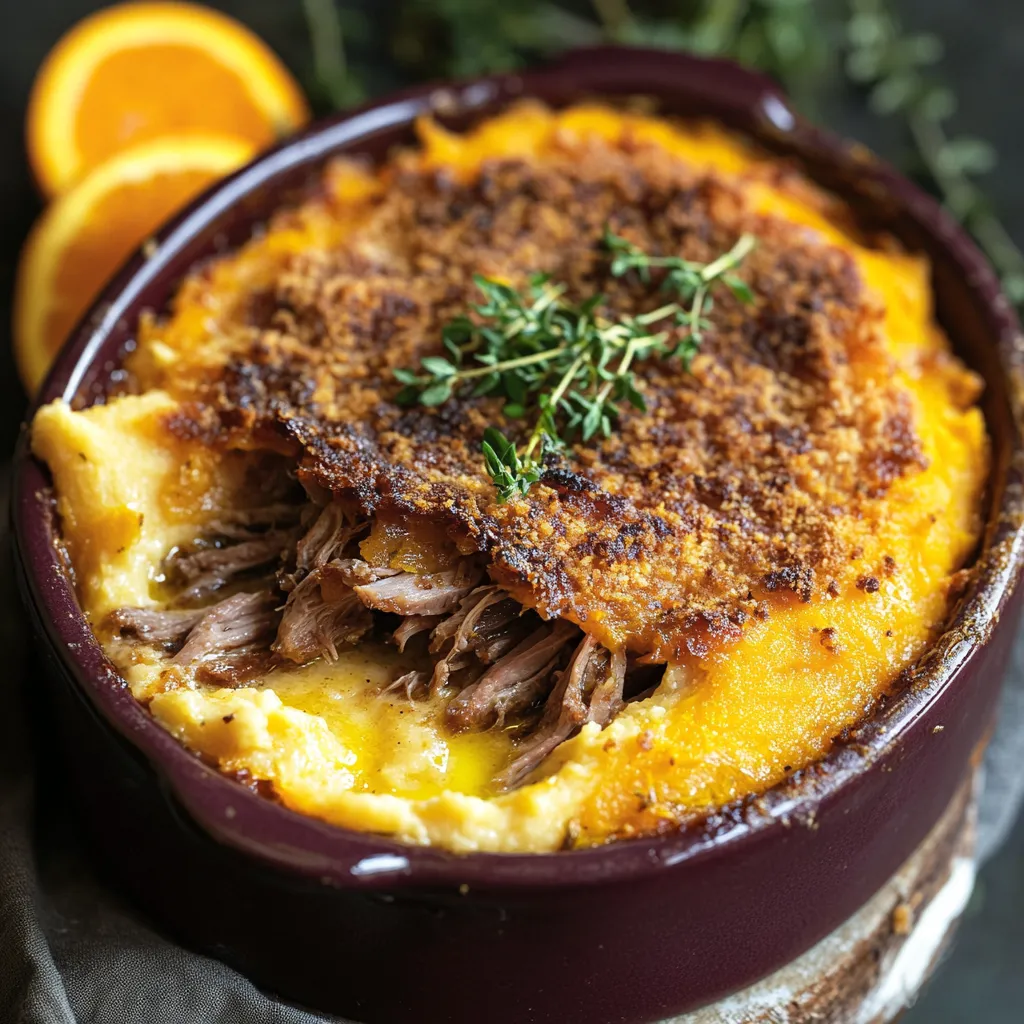 Parmentier de confit de canard et patates douces - Une recette gourmande et raffinée