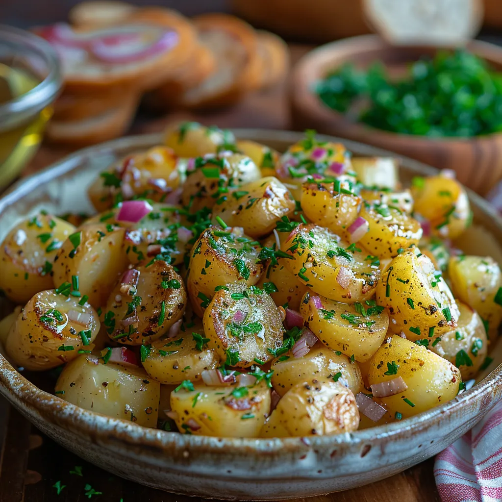 Salade de Pommes de Terre Fondante à la Vinaigrette Maison