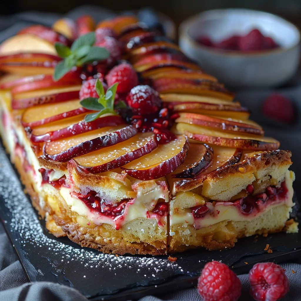 Recette de Cake Moelleux Pommes Framboise: Dessert Familial Simple