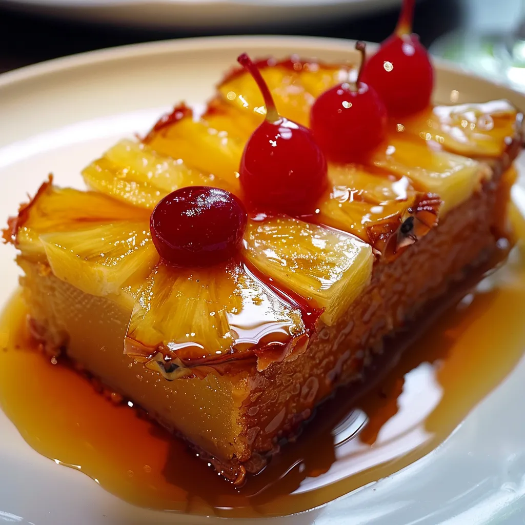 Upside Down Cake à l'Ananas: Classique Gourmand et Élégant