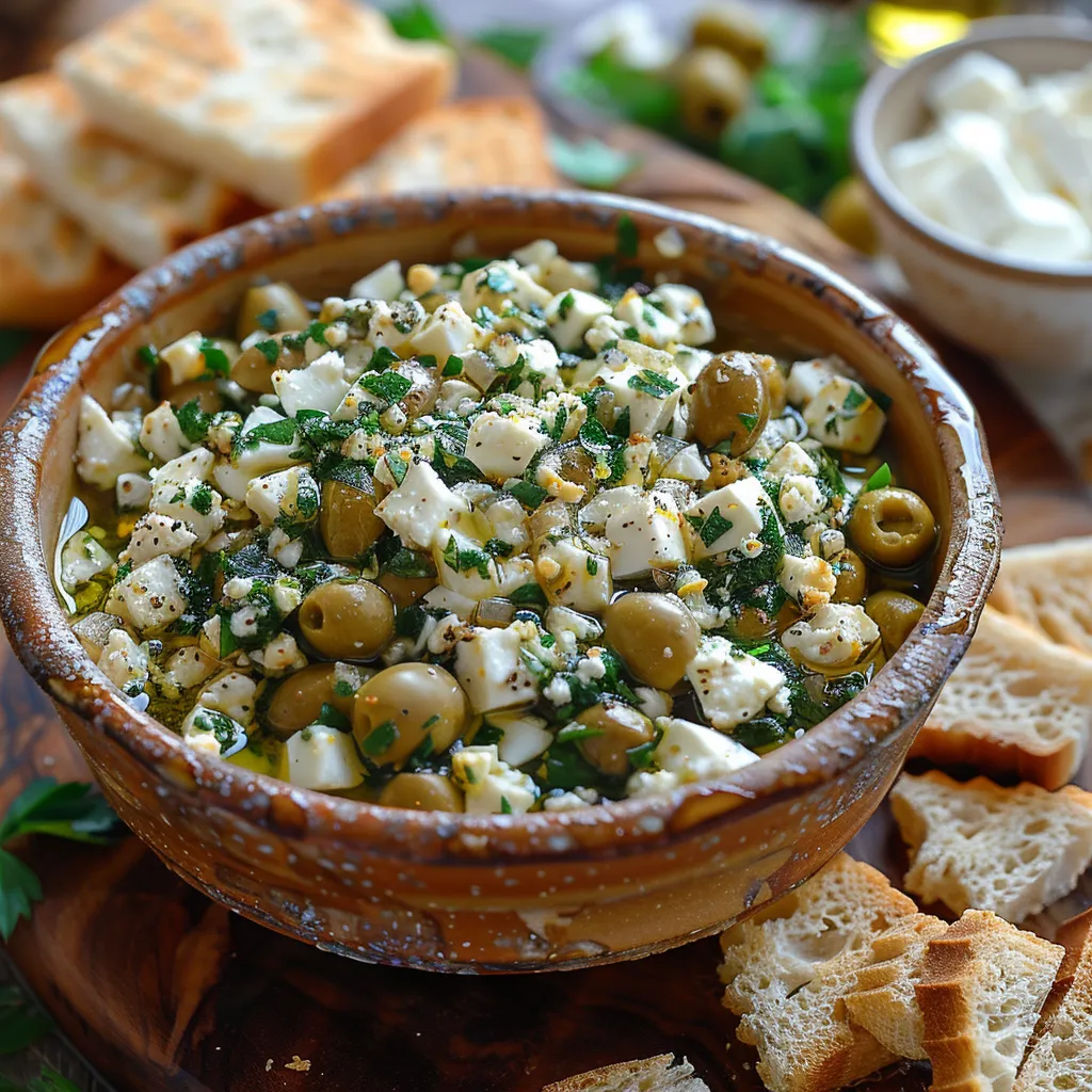 Recette Tapenade Crémeuse Olives et Feta: Apéritif Méditerranéen