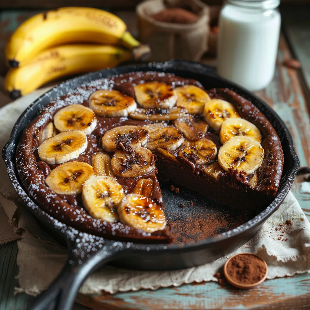 Recette Express de Gâteau Moelleux Chocolat-Banane Sans Four