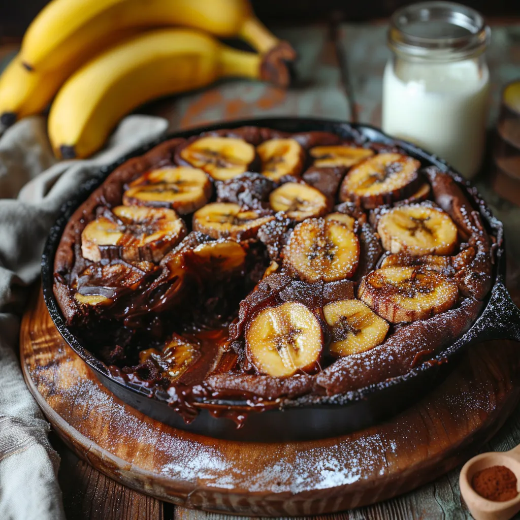 Gâteau Moelleux au Chocolat et Banane: Version Express Sans Four