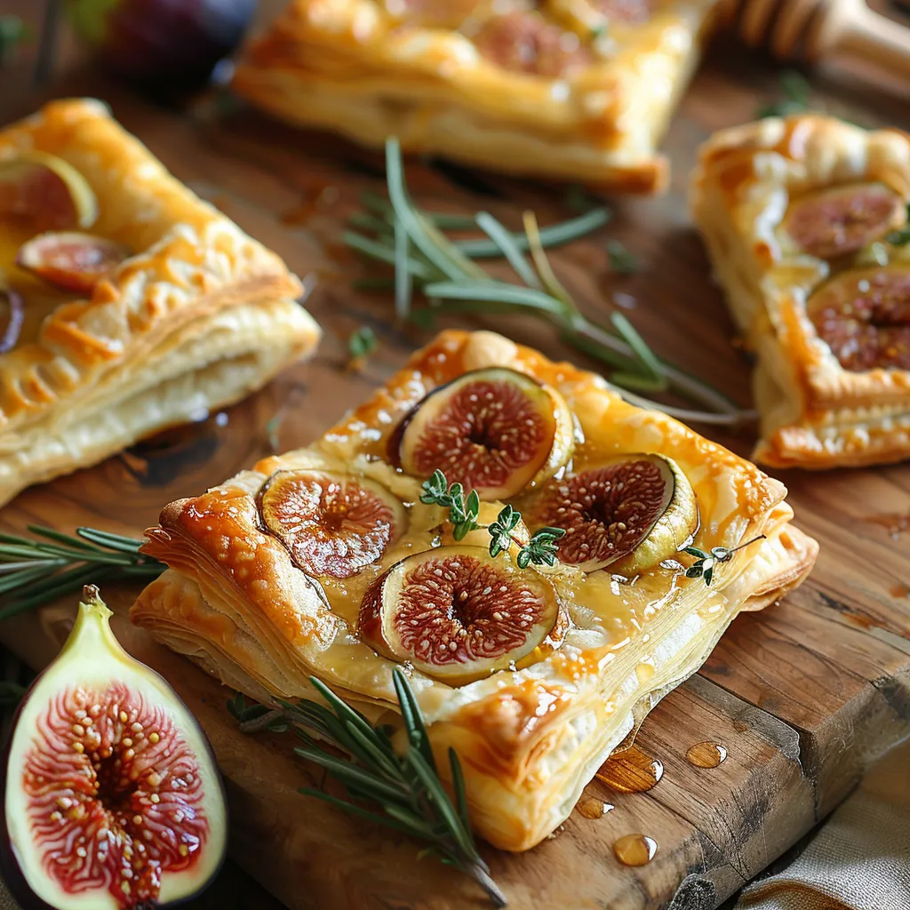 Tartelettes Feuilletées au Fromage de Chèvre et Figues: Délice au Miel