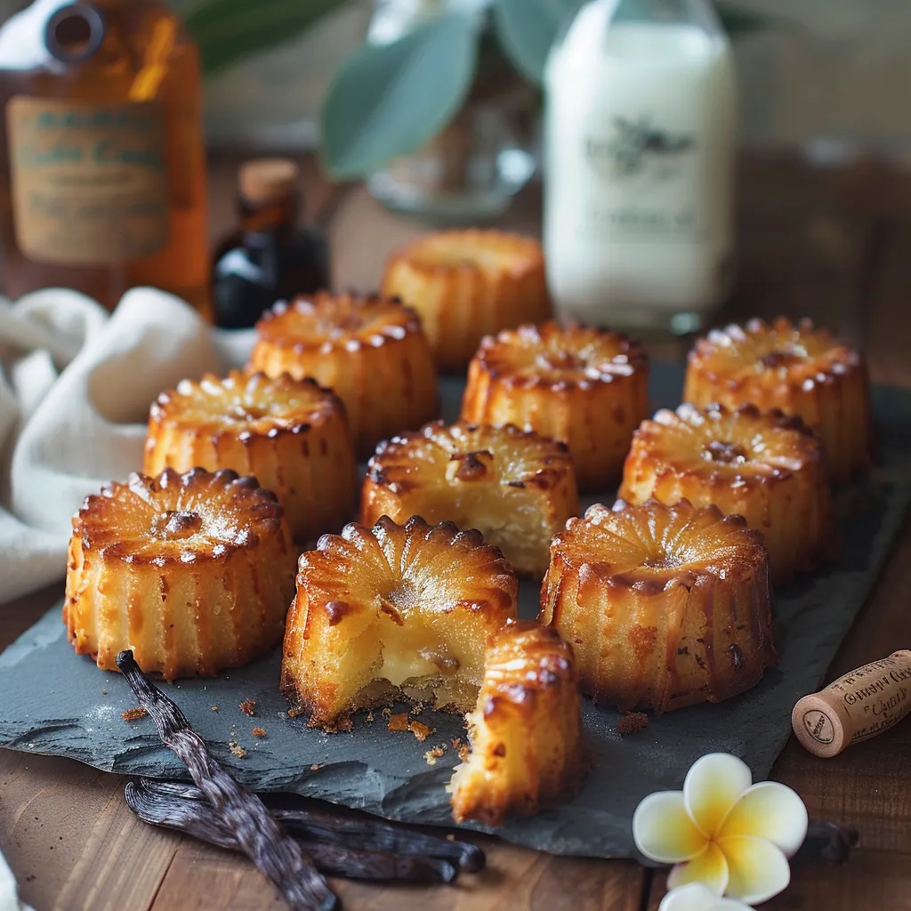 Cannelés bordelais traditionnels à la croûte caramélisée et cœur moelleux