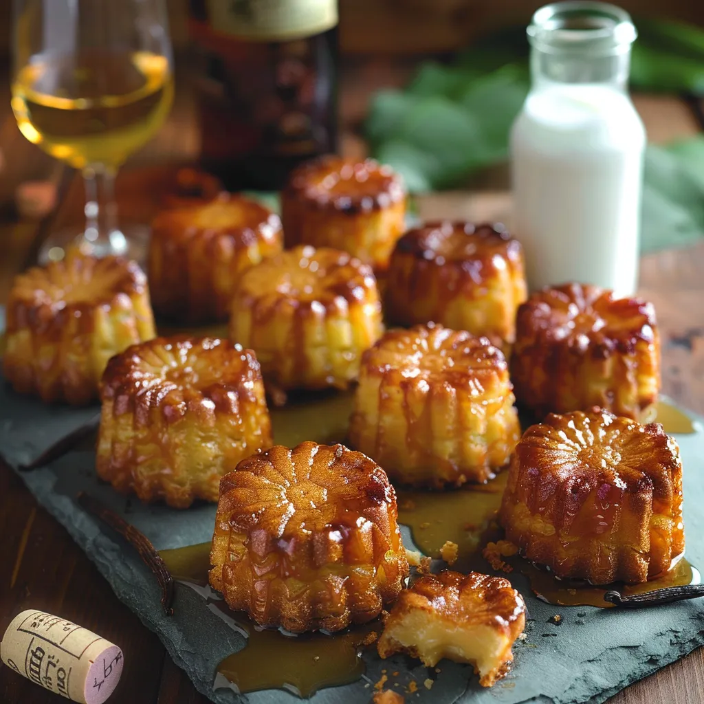 Recette facile de cannelés bordelais au rhum ambré - étapes de préparation