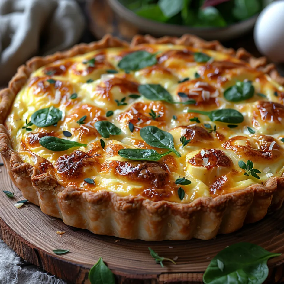 Quiche aux épinards et Boursin crémeuse
