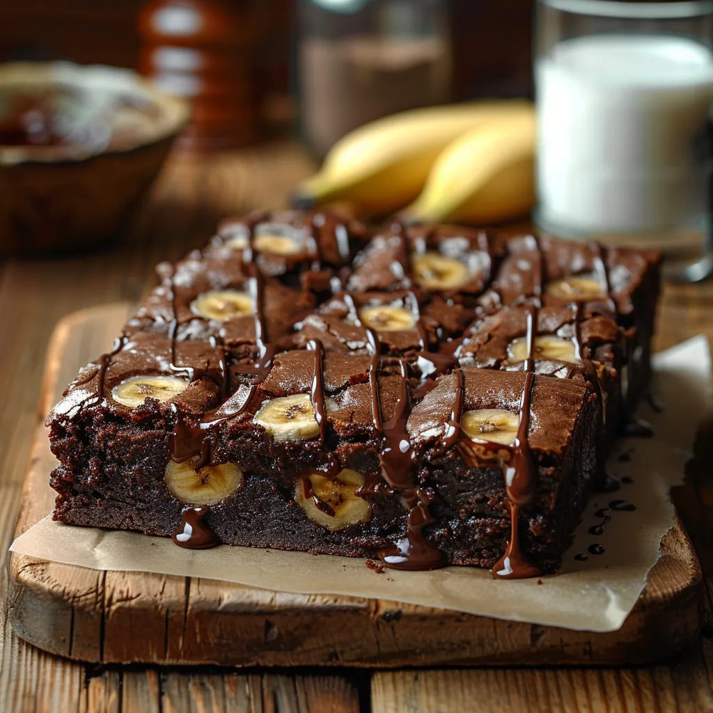 brownie chocolat banane