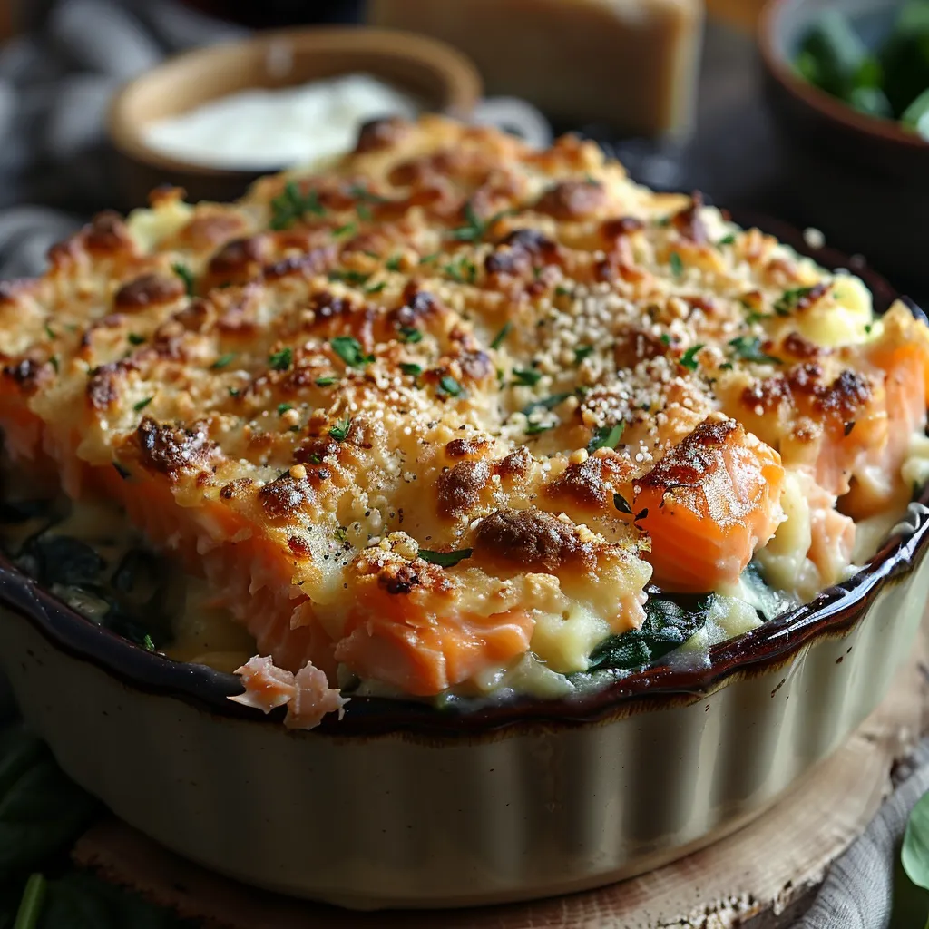 Parmentier Saumon Épinards Gourmand