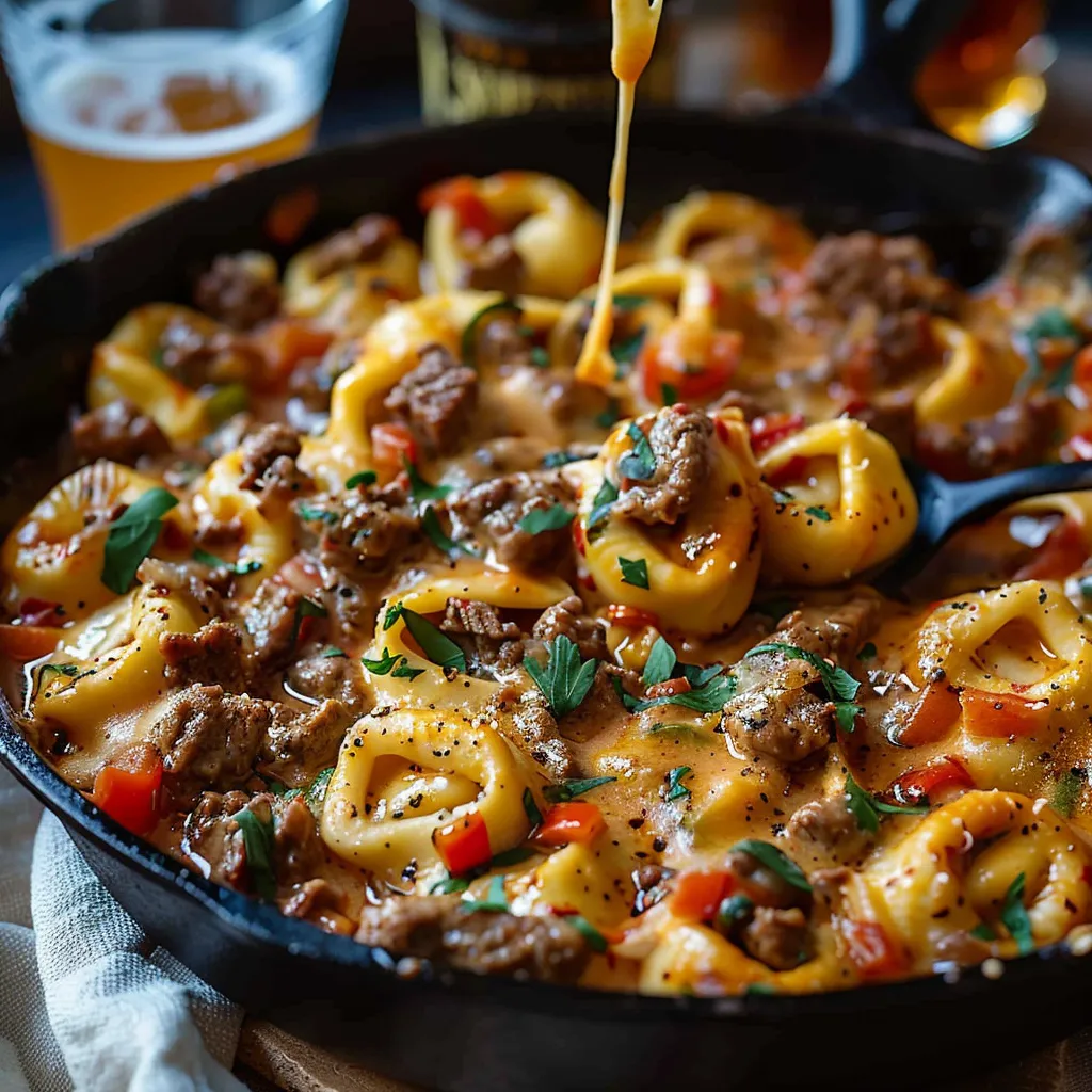Tortellini Façon Cheesesteak Crémeux