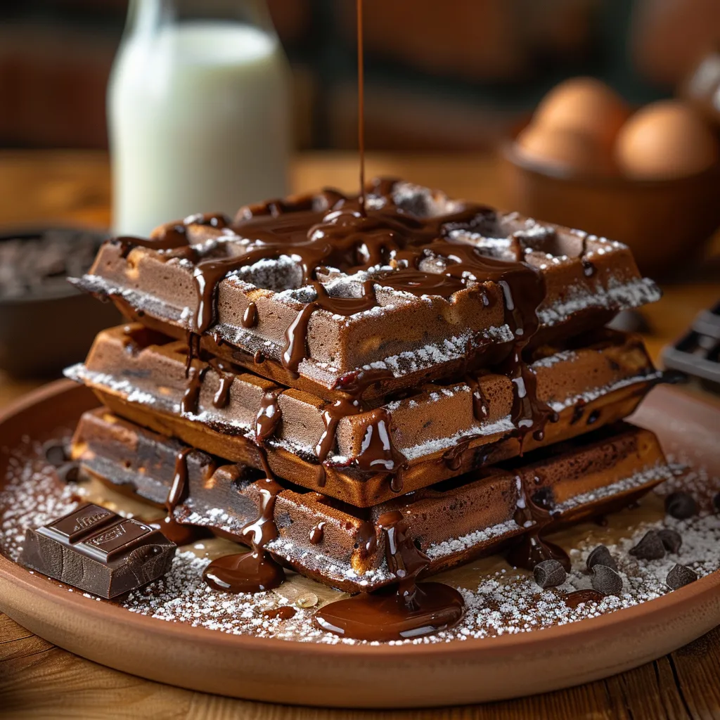 Gaufres brownies au chocola