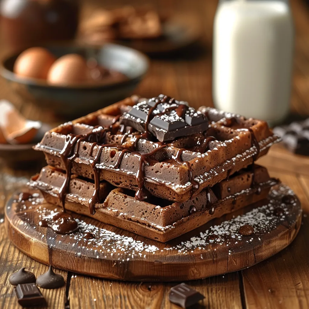 Gaufres brownies au chocolat - Recette facile et gourmande