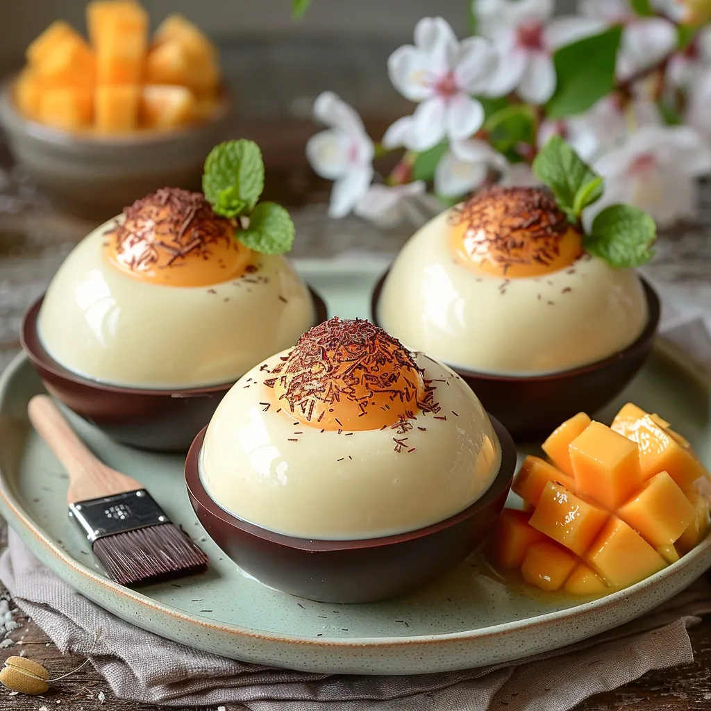 Panna cotta en œuf de Pâques