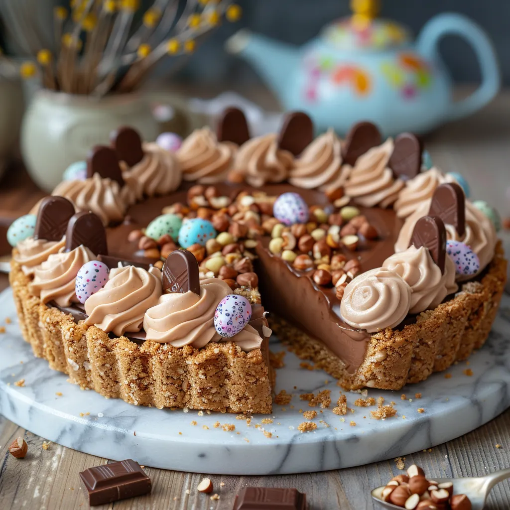 Tarte au Chocolat pour Pâques - Triple texture chocolatée