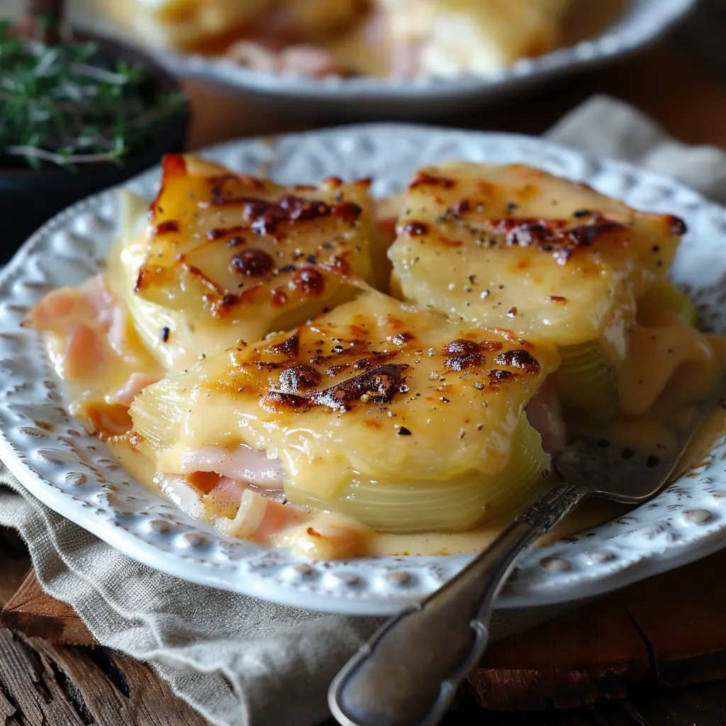 Endives au jambon gratinées