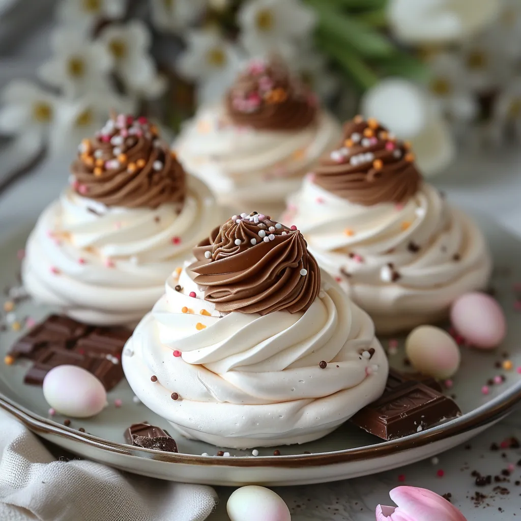 Pavlova en forme de nid