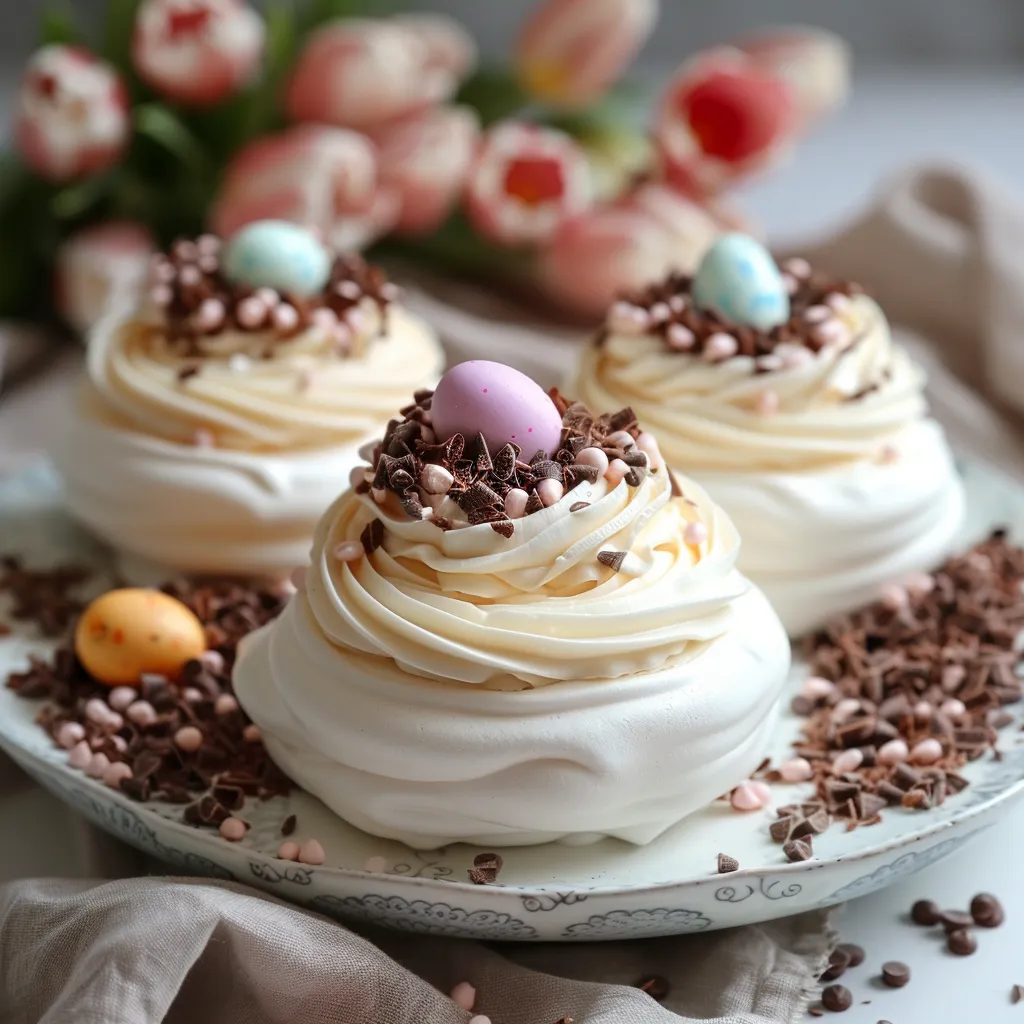 Recette de nid de Pâques façon pavlova
