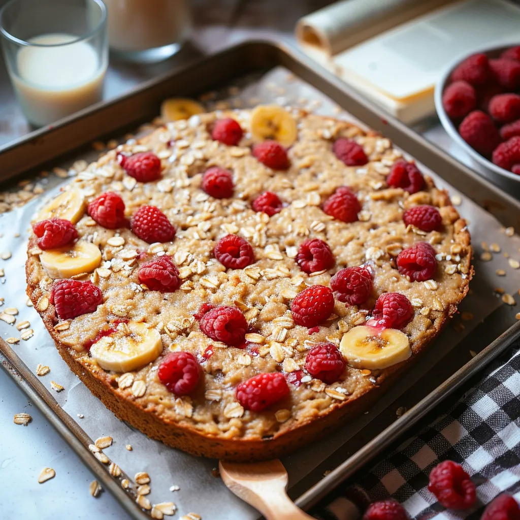 Gâteau sain à l'avoine et fruits
