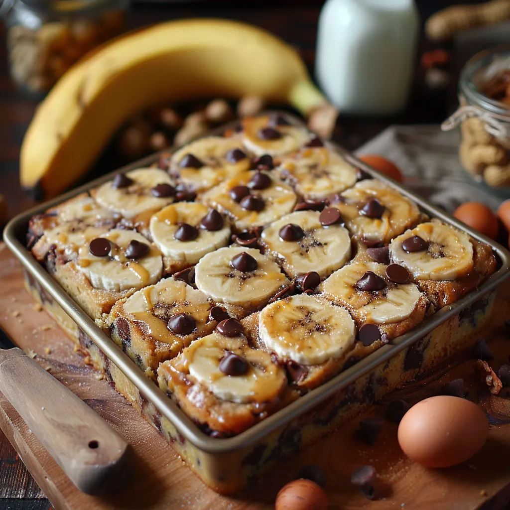 Gâteau moelleux et gourmand qui associe le fondant des bananes, l'onctuosité du beurre de cacahuète