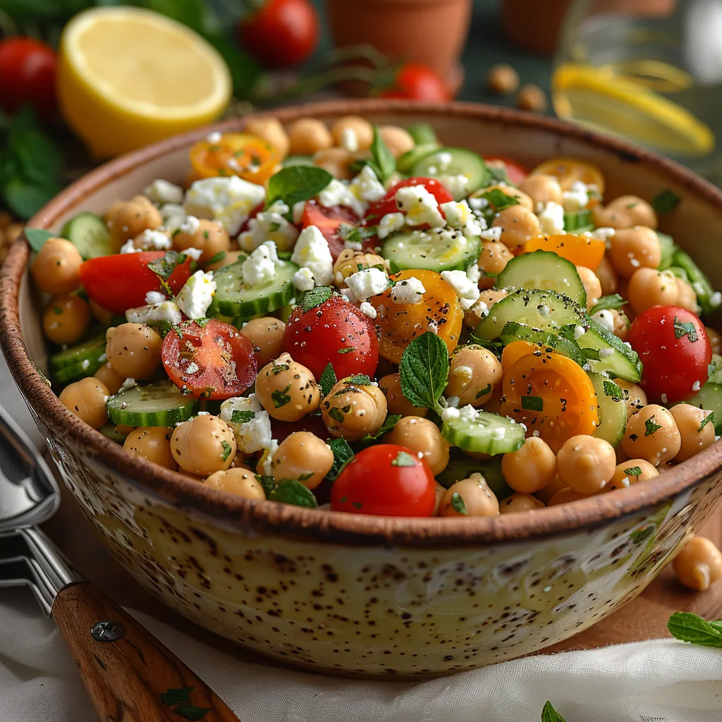 Salade de Pois Chiches Grecque