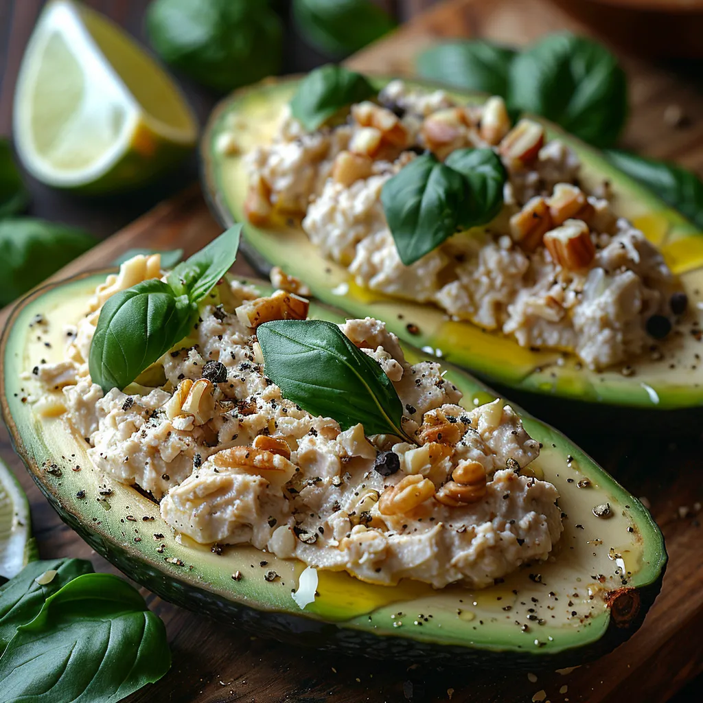 Avocat Farci Thon Fromage Noix