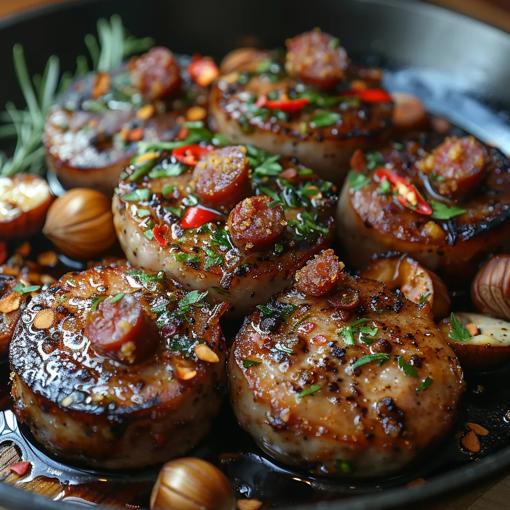 Médaillons Boudin Blanc Chorizo