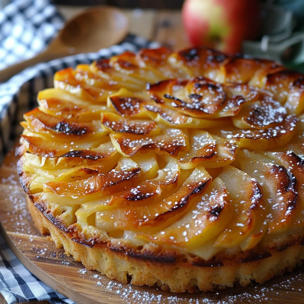 Recette de gâteau aux pommes traditionnelle comme le faisait nos grands-mères.