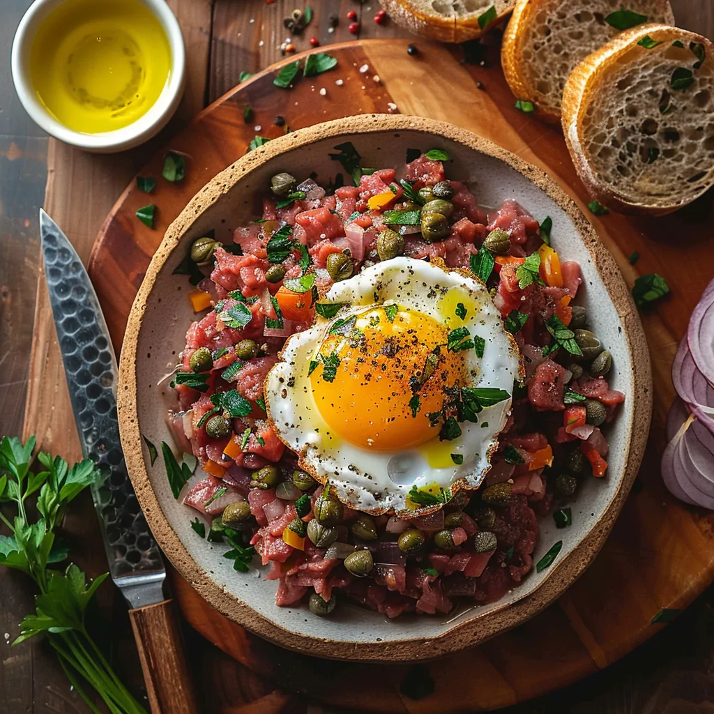 Recette authentique du tartare de bœuf à la française, un grand classique de bistrot simple à réaliser.