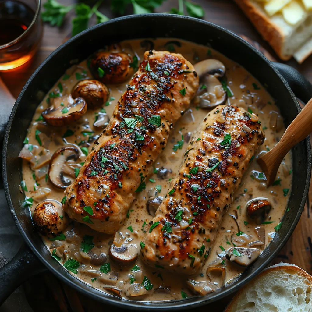 Paupiettes de veau sauce forestière