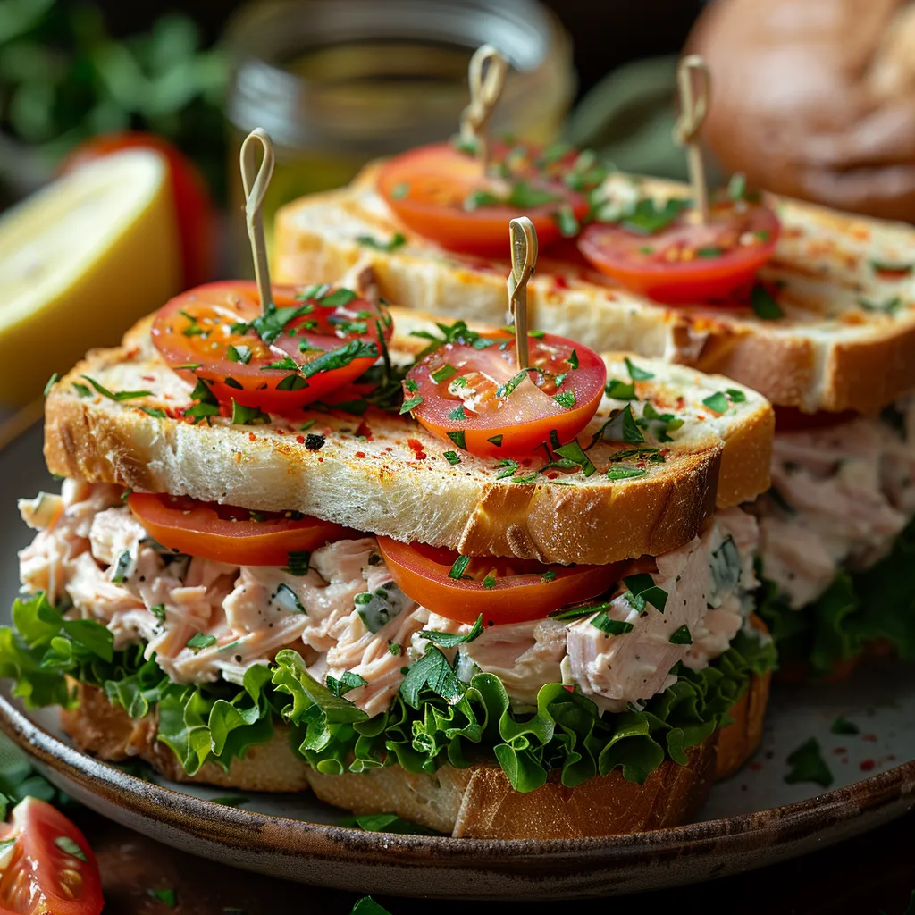 Mini sandwichs au thon gourmands