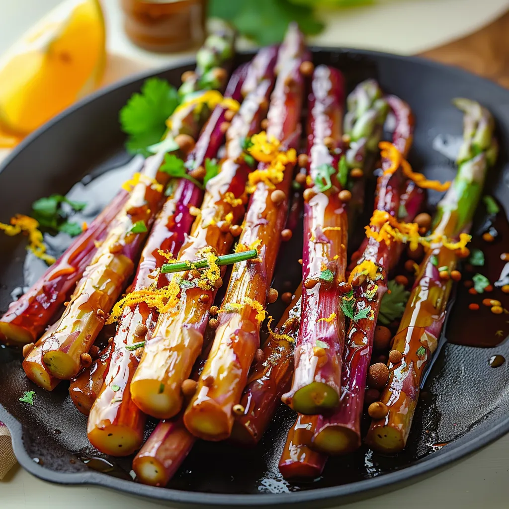 Asperges violettes à l’orange et gingembre