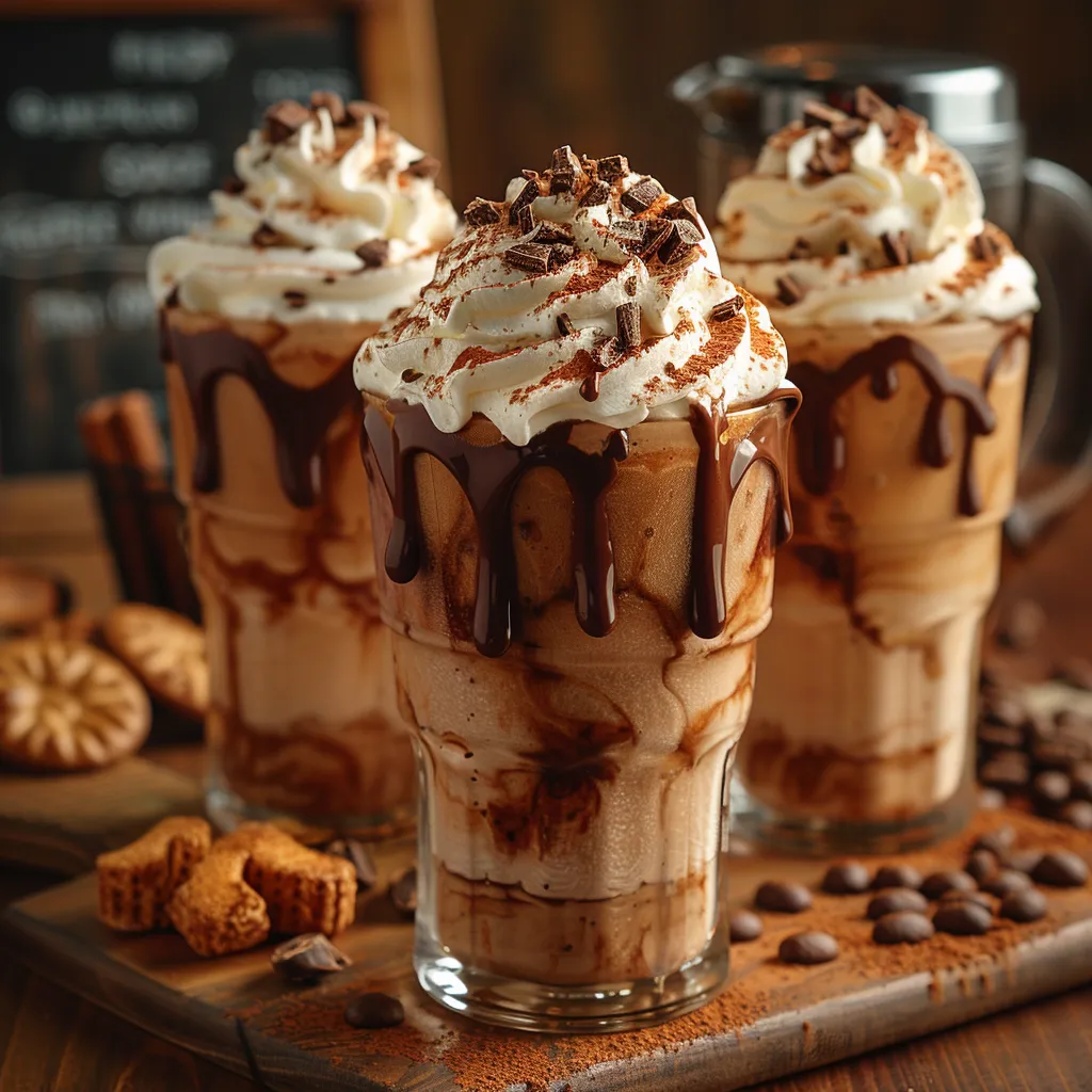 Délicieux mokaccinos frappés au chocolat et à la vanille en 15 minutes.