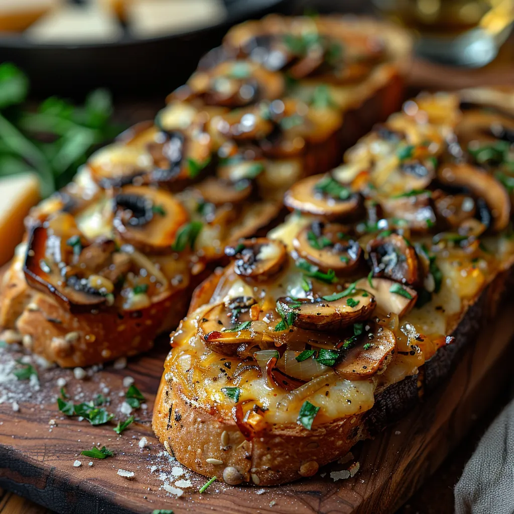 Crostini aux Champignons Gratinés | Apéritif facile et gourmand