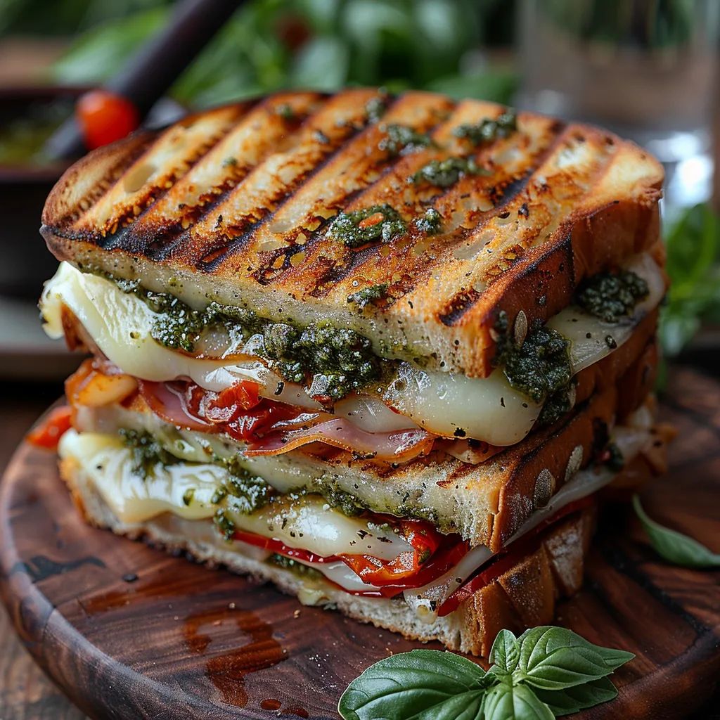 Croque-Monsieur Méditerranéen au Pesto et Mozzarella | Recette rapide