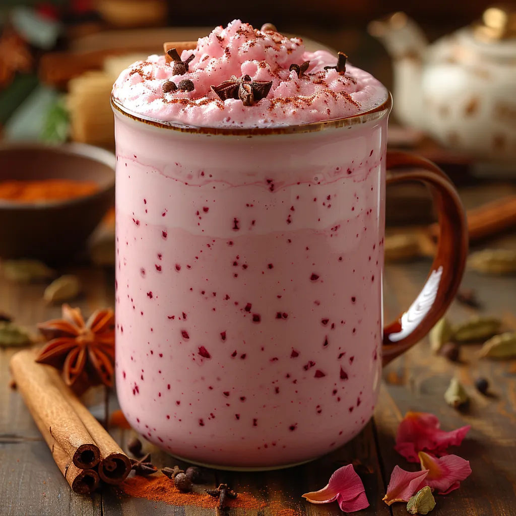 Pink Spicy Latte | Boisson rose aux épices facile et naturelle