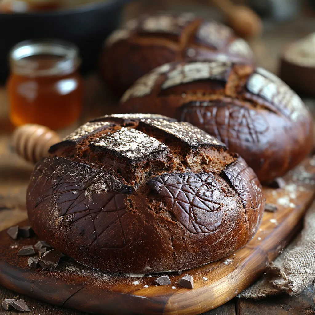 Pain cacao au levain aux pépites de chocolat