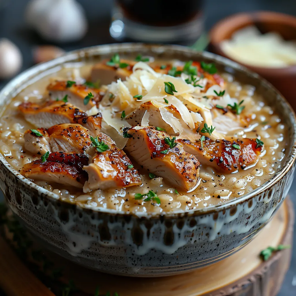 Recette de risotto d'épeautre aux restes de poulet, une solution anti-gaspillage délicieuse et économique.