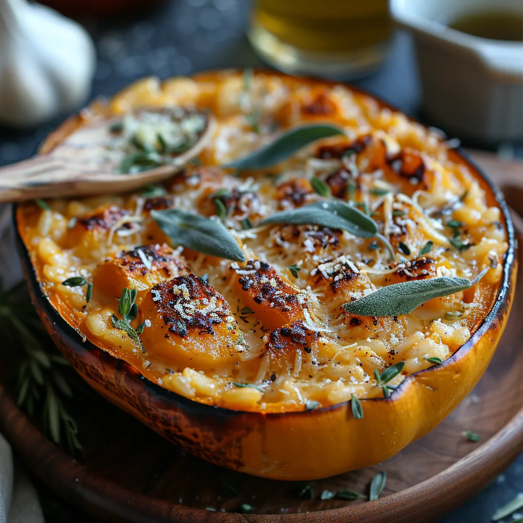 Recette de risotto à la courge butternut, un plat réconfortant aux saveurs d'automne