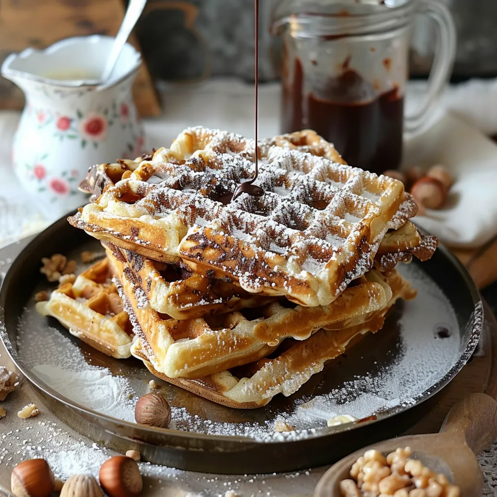 Gaufres croustillantes à la noisette | Recette facile et gourmande