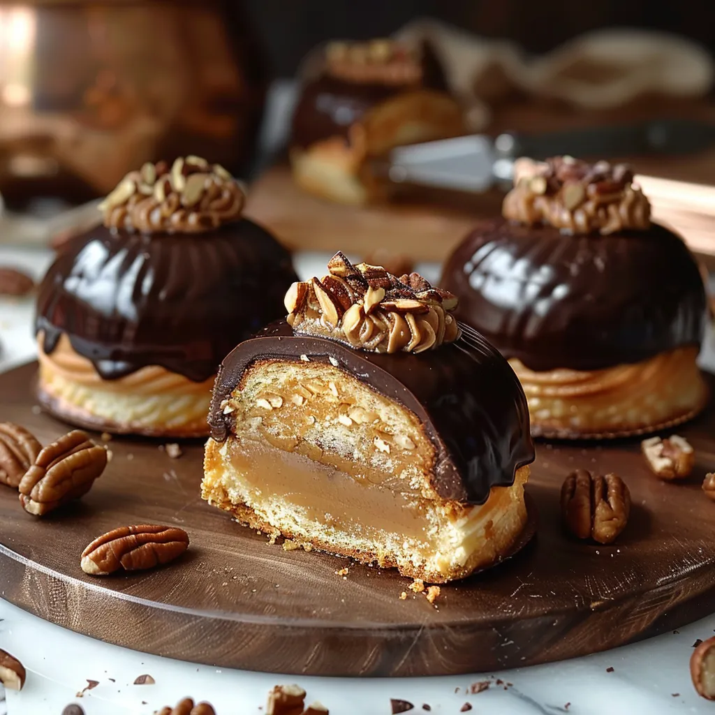 Recette Noix Japonaise, Pâtissière élégante au praliné et chocolat