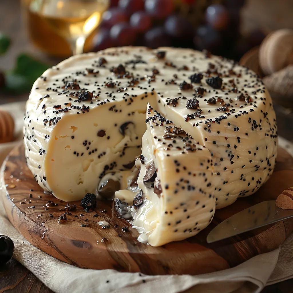 Recette de Brillat-Savarin farci à la truffe et pulpe d'olives. Un apéritif raffiné et facile