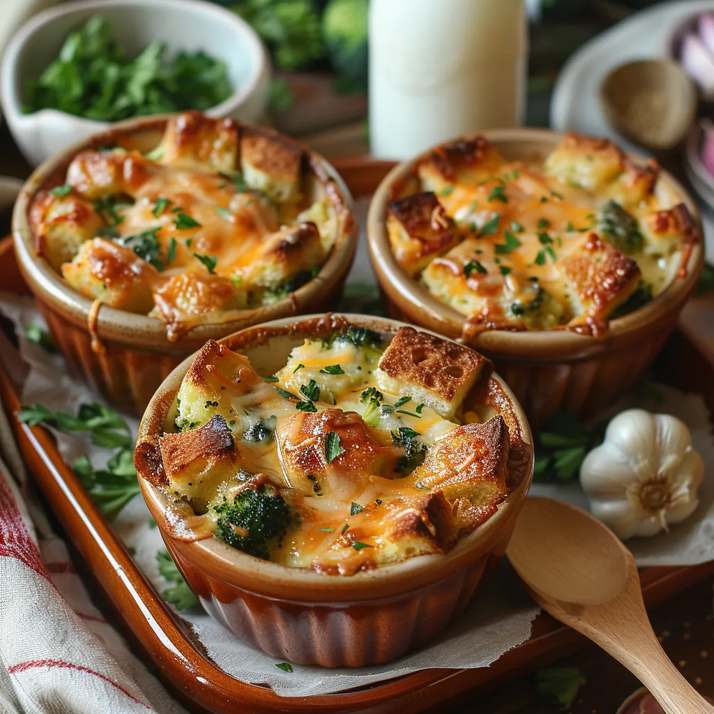 Recette de ramequins de brocoli et cheddar, parfaits pour un petit déjeuner ou brunch équilibré